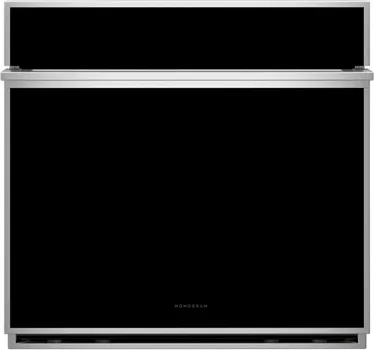 Front view of the Monogram Minimalist Collection ZTS90DSSNSS oven