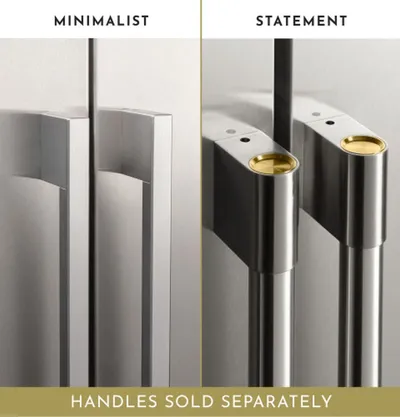 A close-up of Monogram custom handles