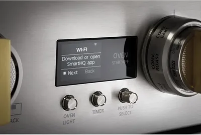 A close-up of the Monogram ZGP366NTSS range control panel