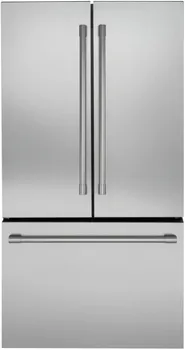 Front view of the Monogram ZWE23NSTSS refrigerator 