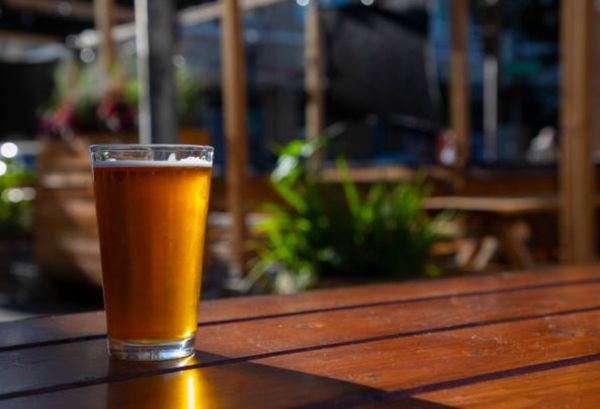 Cold Beer Sitting Outside