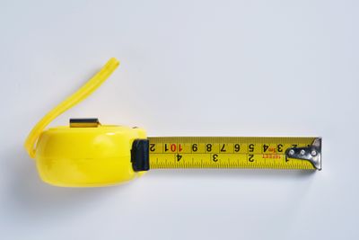 An overhead view of a measuring tape