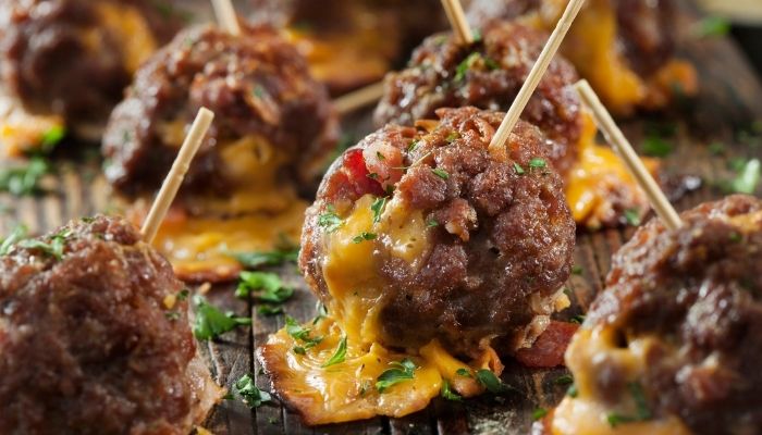 stuffed meatballs w/ cheese