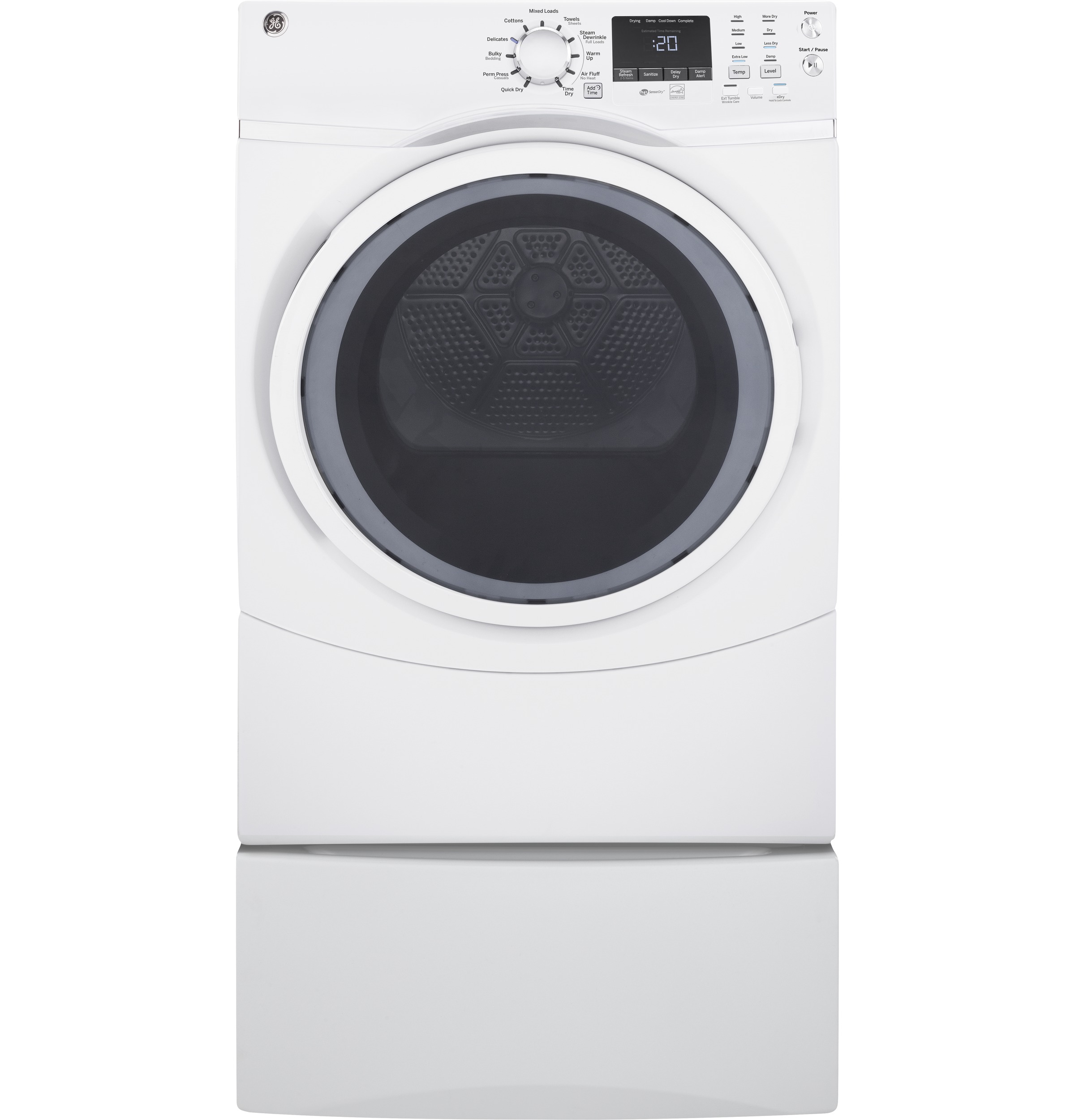 white front load dryer