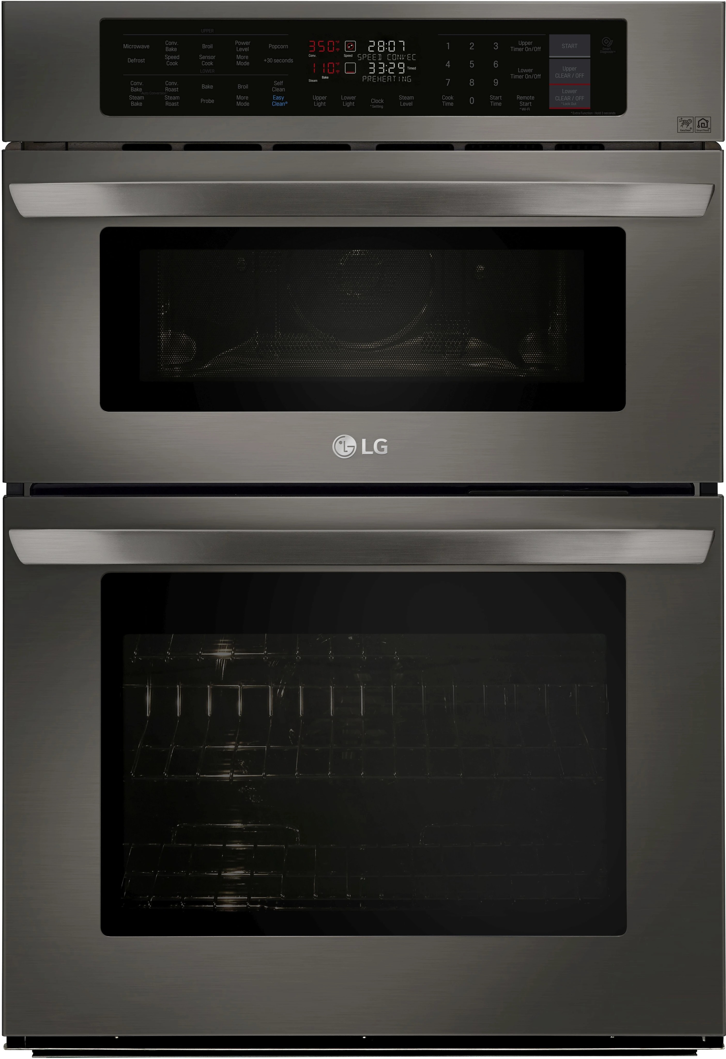 black double oven microwave combo
