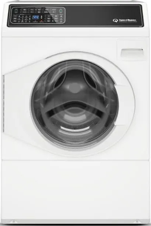 white speed queen front load washer