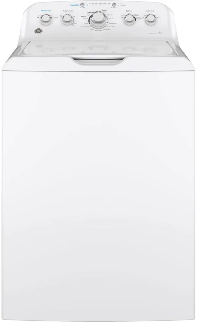 white ge top load washer