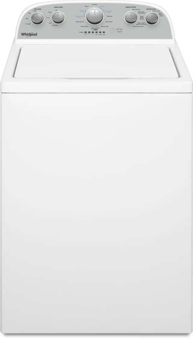 white whirlpool top load washer