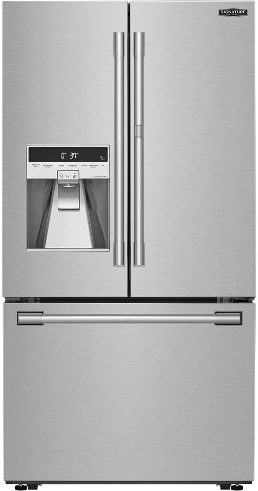 French door refrigerator with bottom freezer