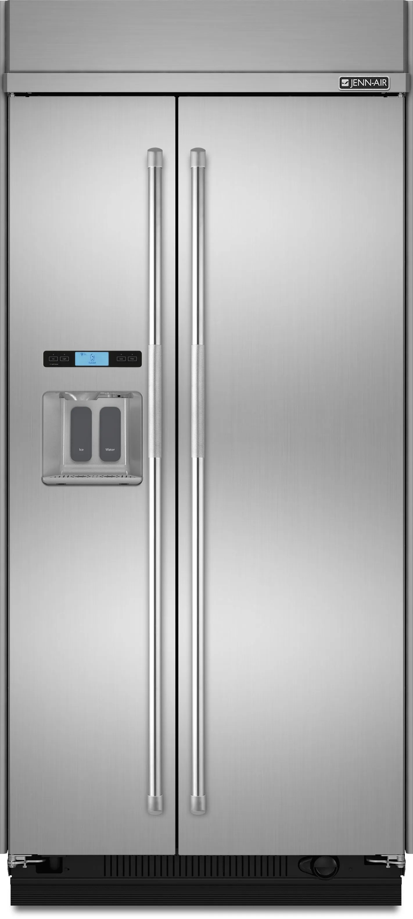 side by side refrigerator with digital display