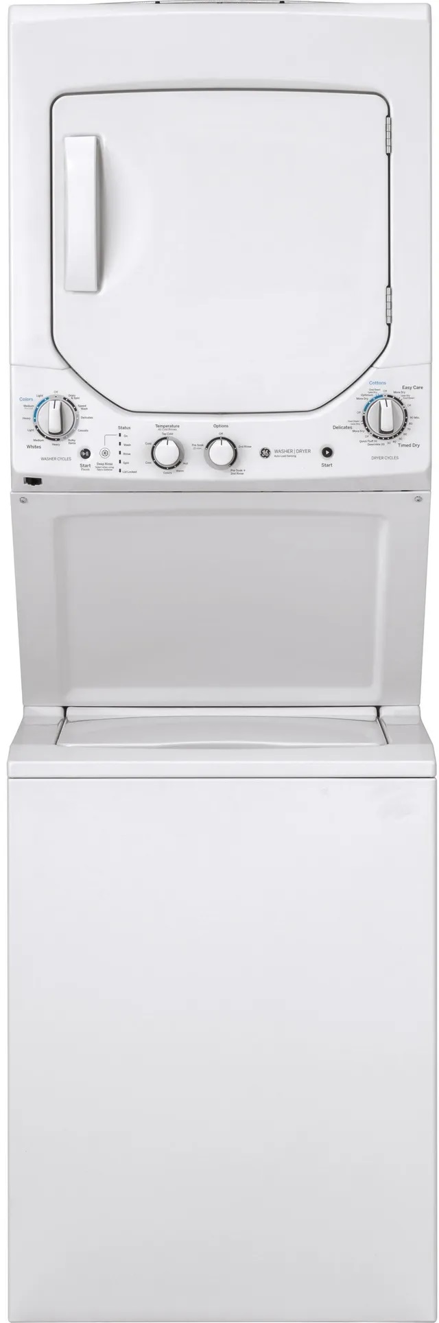 text: white single unit washer dryer