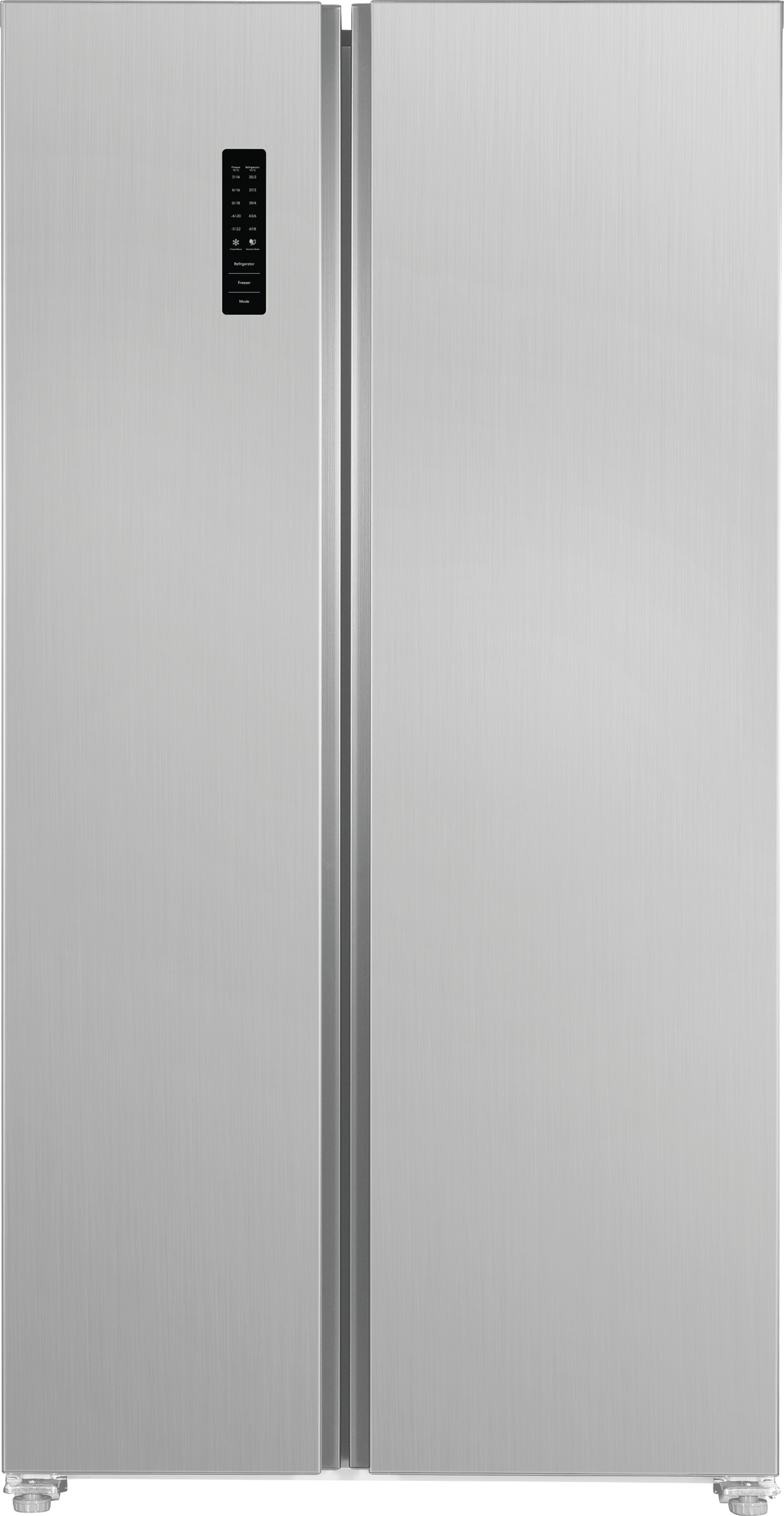 nonhandle fridge with digital touch screen on door