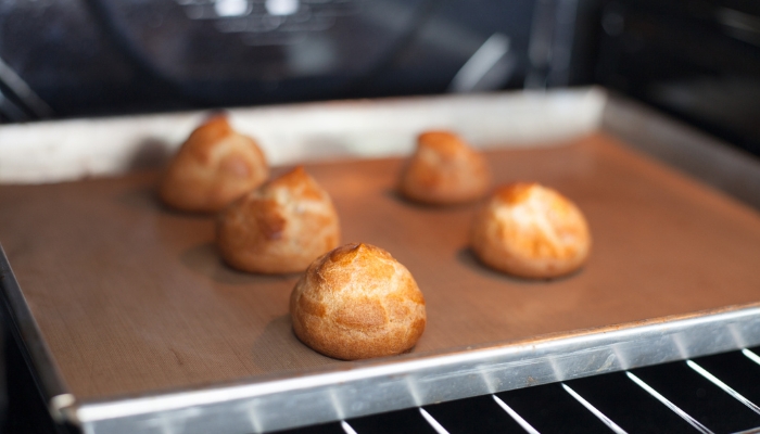 Pastries baking with convection
