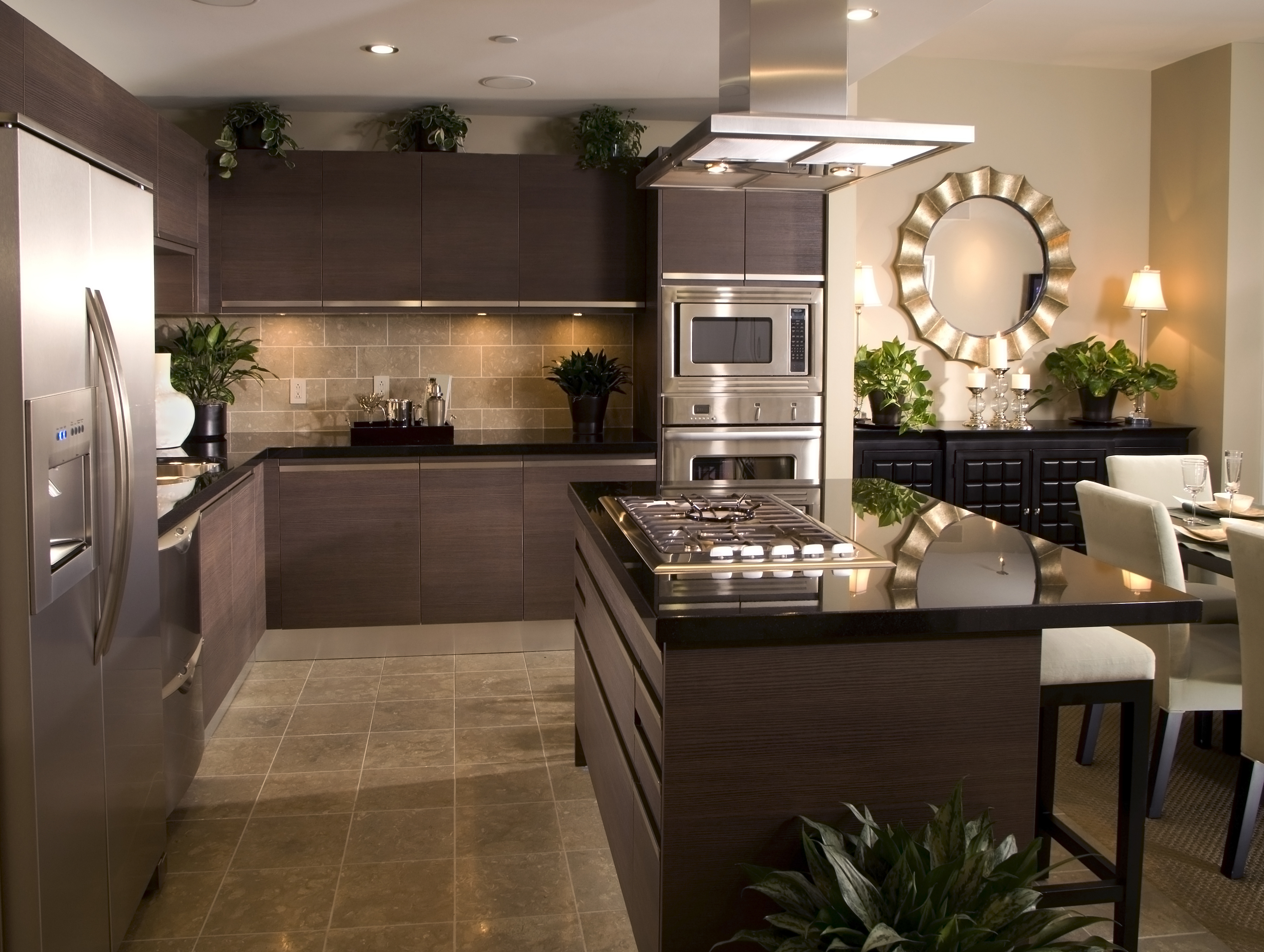 completed contemporary kitchen remodel