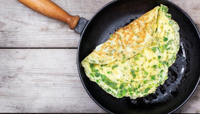 Omelet not sticking to pan