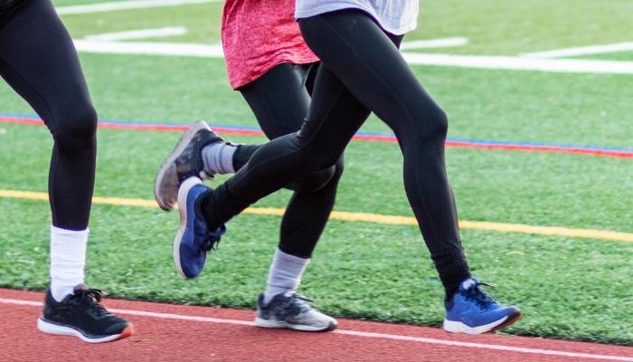 People jogging in spandex