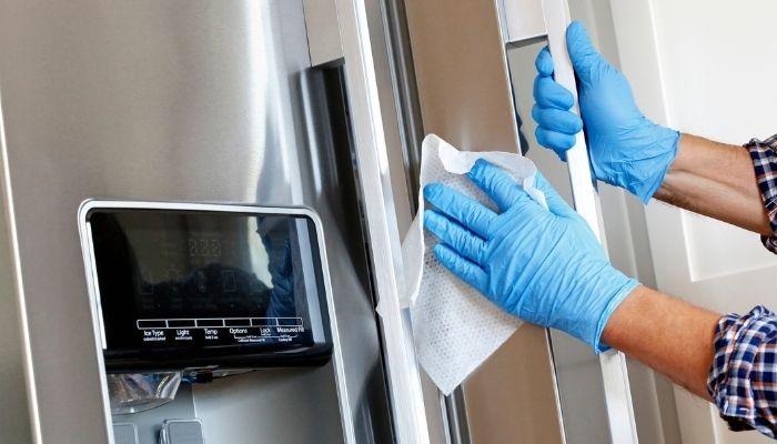 hand cleaning fridge gaskets