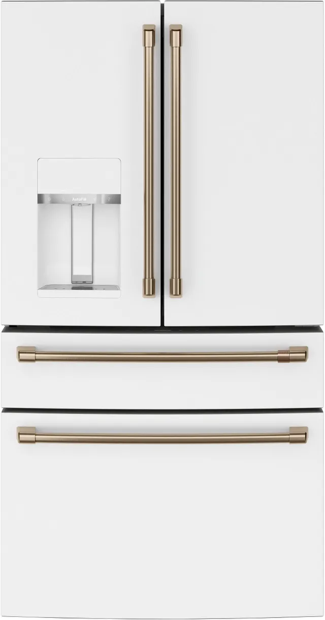 matte white Café French door fridge