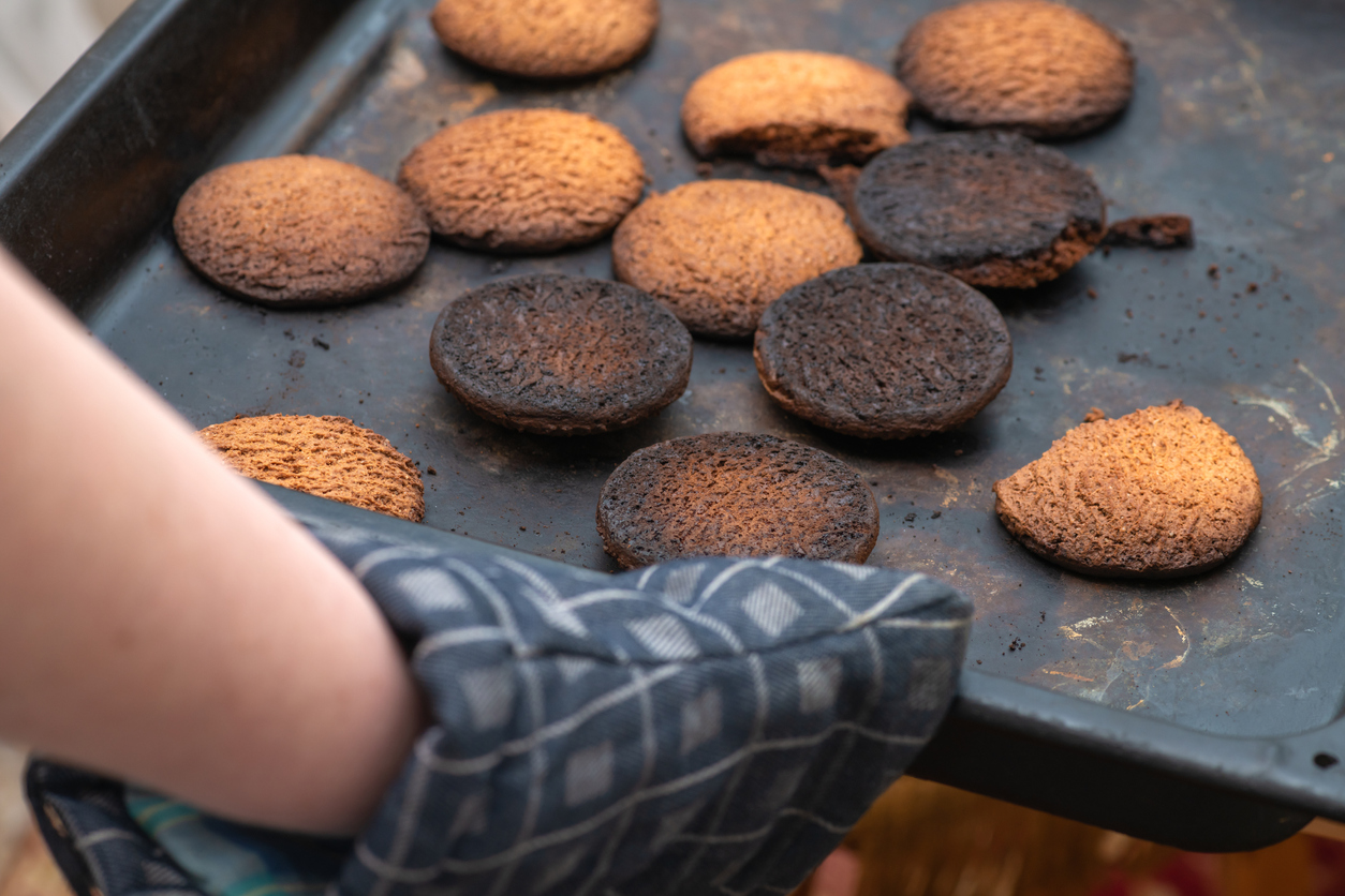 burnt cookies from stove problems