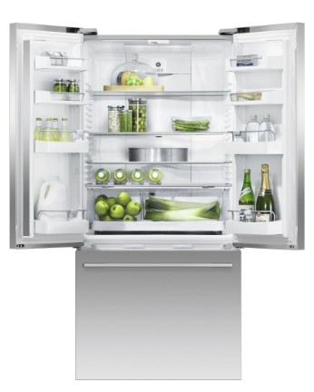Counter Depth French door refrigerator with open doors