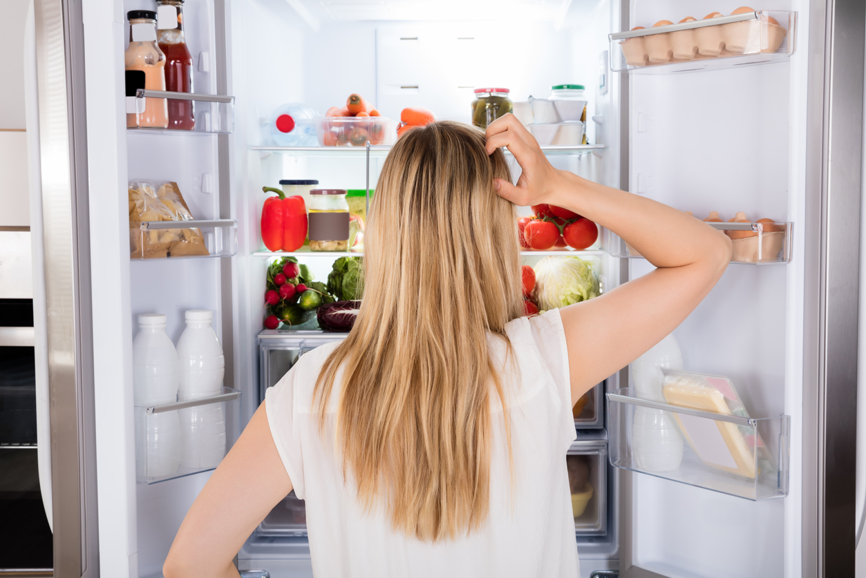 side by side organized fridge