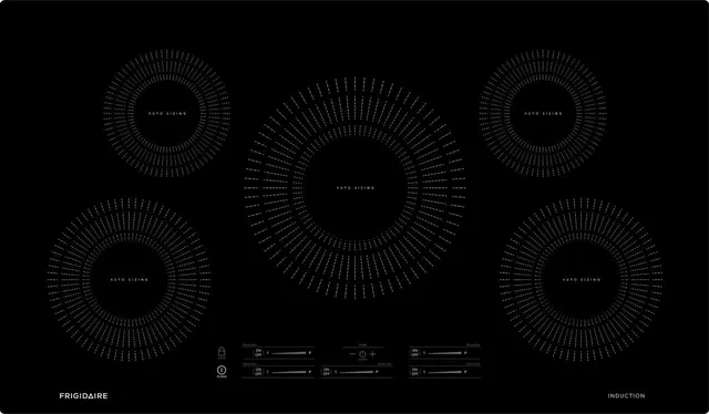 black Frigidaire induction cooktop