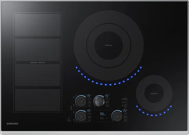 stainless steel induction Samsung cooktop