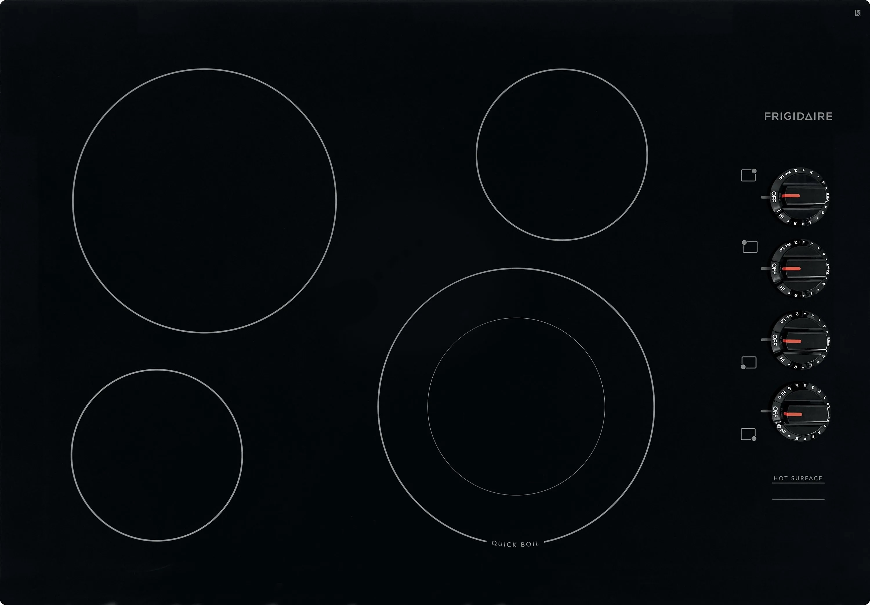 black ceramic electric cooktop