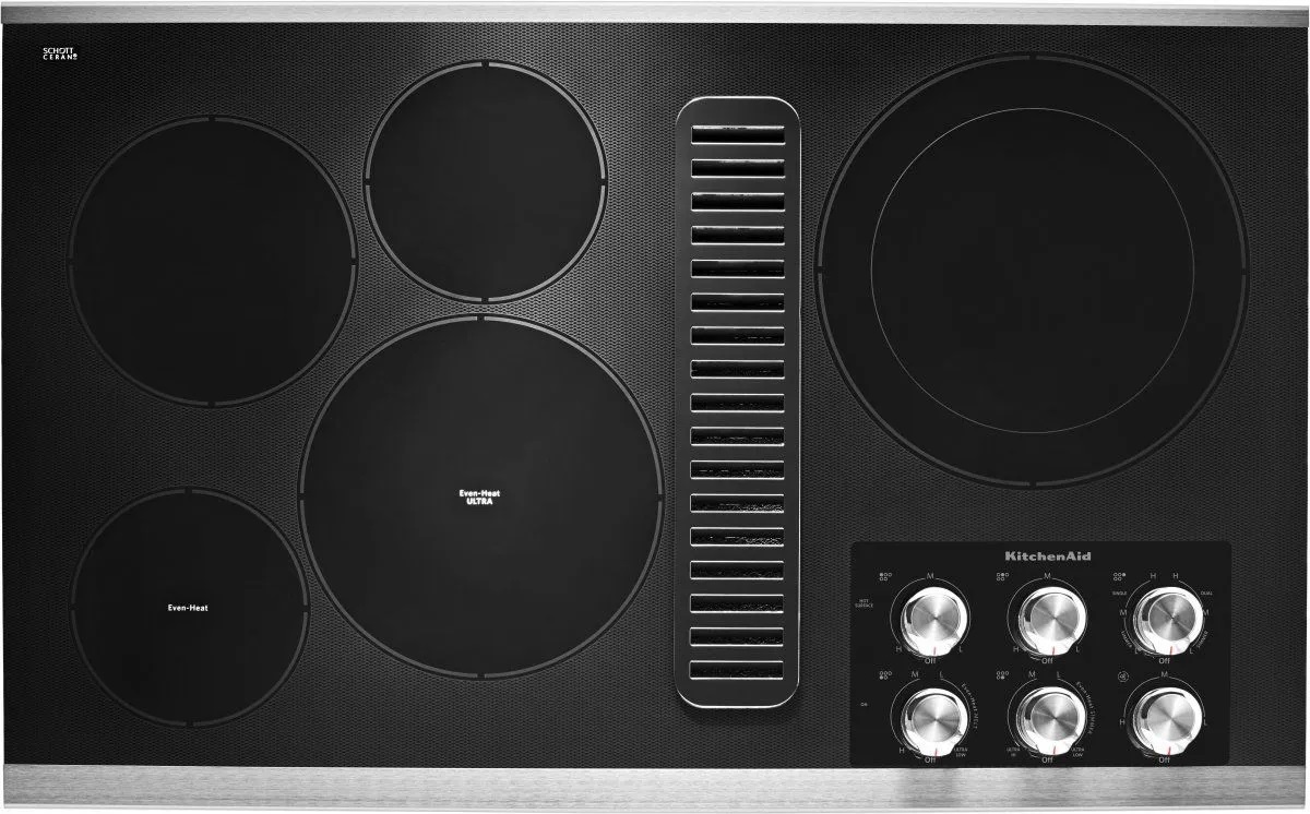 electric cooktop with ventilation
