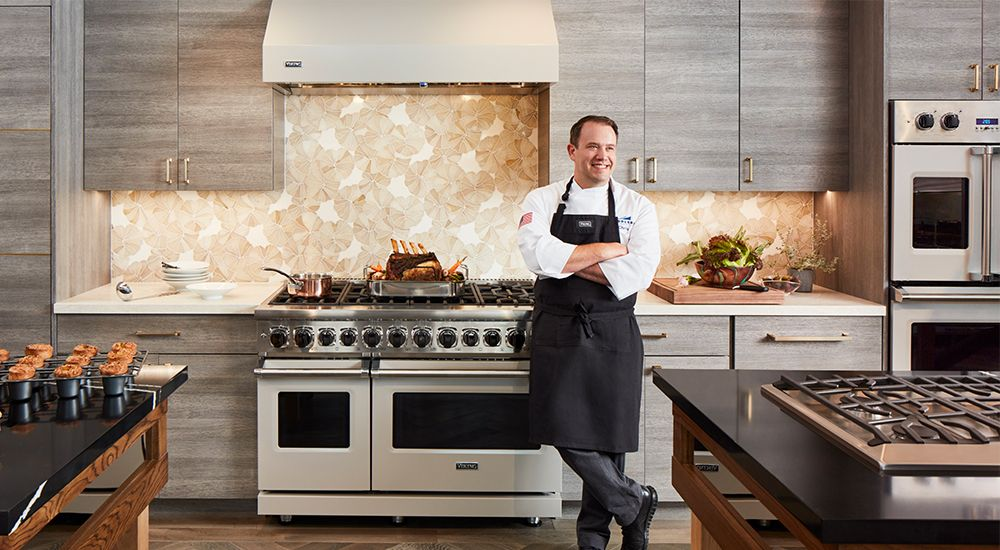 Viking kitchen with chef