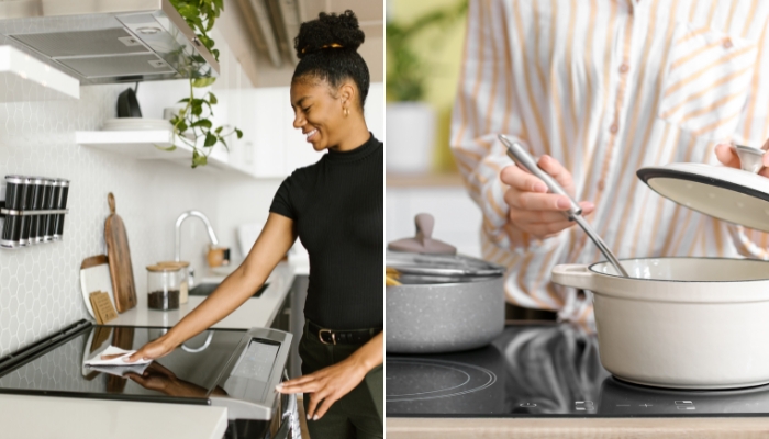 Comparing cooking on an electric range vs electric cooktop