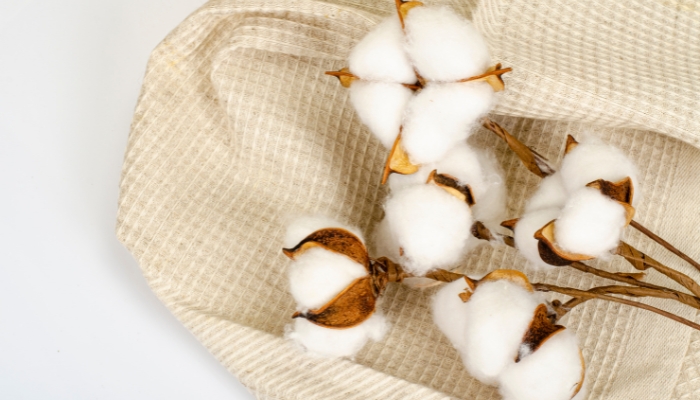 Closeup of cotton material