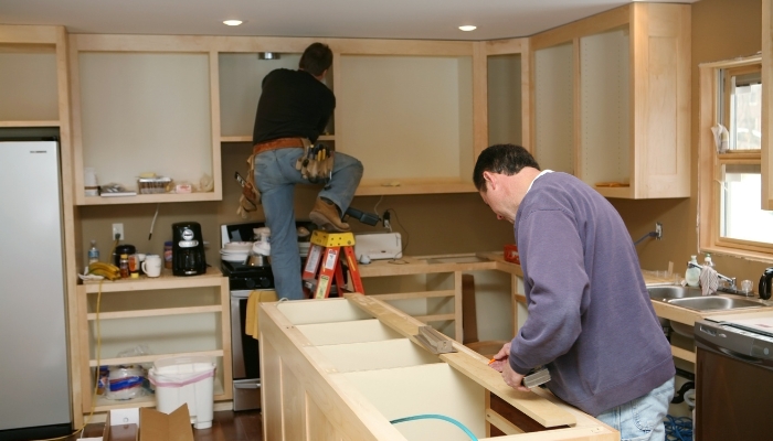 Kitchen remodel underway