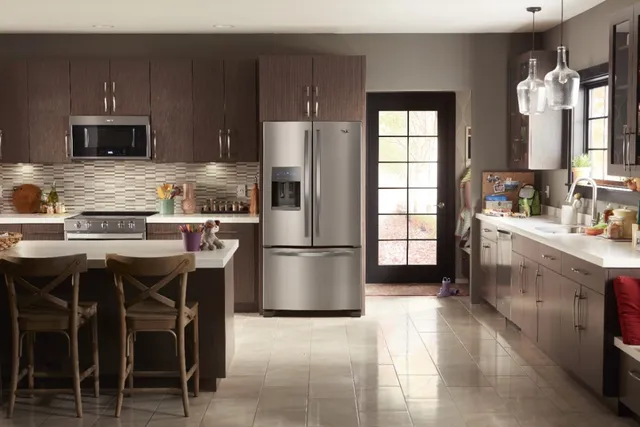 View of kitchen with Whirlpool Appliances