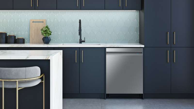 samsung dishwasher in modern kitchen