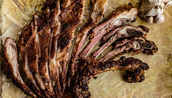 cooked lamb chops