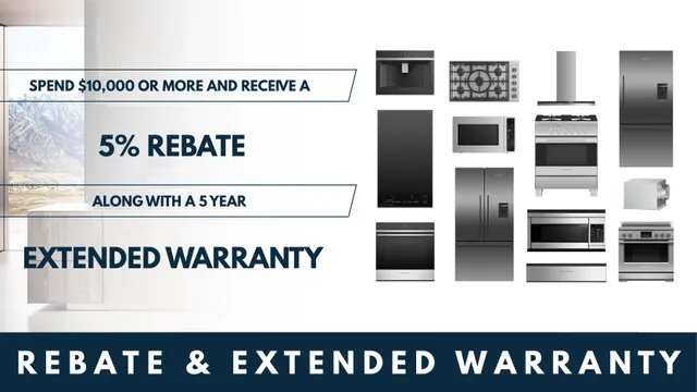 rebate and extended warranty appliance package
