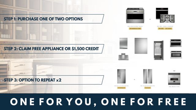 one for you one for free appliance package