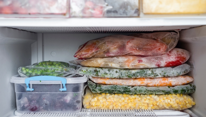 A well-organized freezer