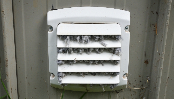 A dirty vent outside