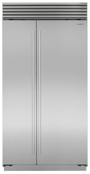 front view of the Sub-Zero® Classic Series 24.5 Cu. Ft. Stainless Steel Built In Side-by-Side Refrigerator