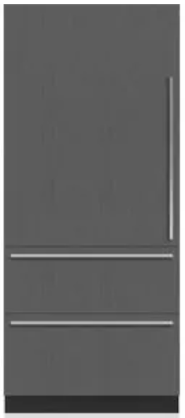 front view of the Sub-Zero® Designer Series 19.6 Cu. Ft. Panel Ready Counter Depth Bottom Freezer Refrigerator