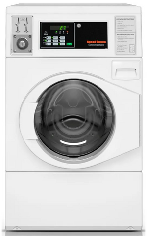 front view of the Speed Queen® Commercial 26.88" White Front Load Washer