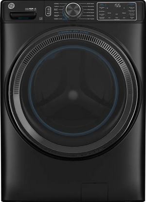 front view of the GE® 5.0 Cu. Ft. Carbon Graphite Front Load Washer