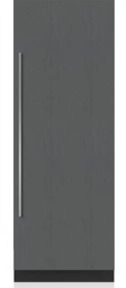 front view of the Sub-Zero® Designer Series 30 in. 17.5 Cu. Ft. Panel Ready Counter Depth Column Refrigerator