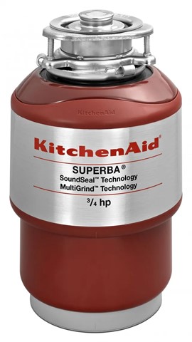 red Kitchenaid disposal