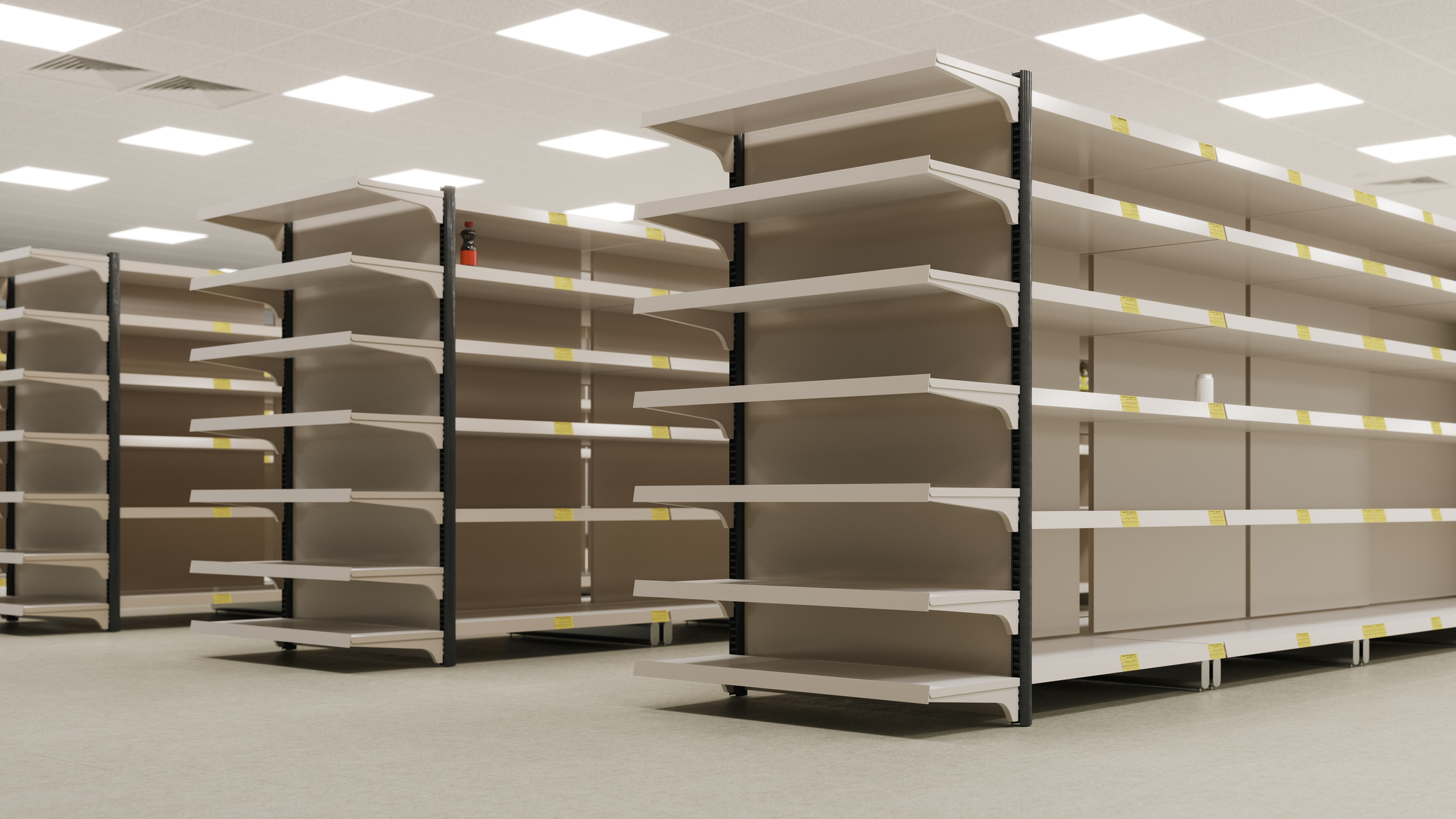 empty shelves in stores