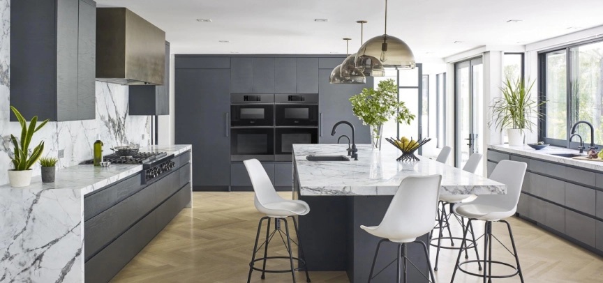 contemporary kitchen design with Dacor appliances