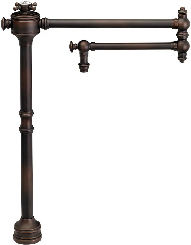 brass deck mount pot filler