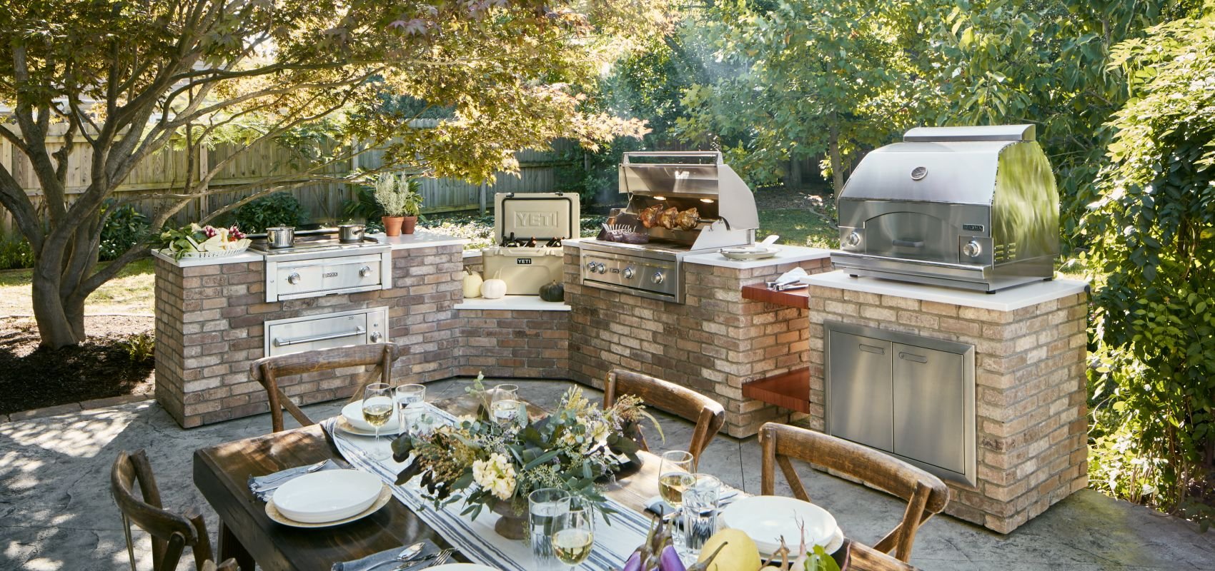 lynx grill in a high end outdoor kitchen